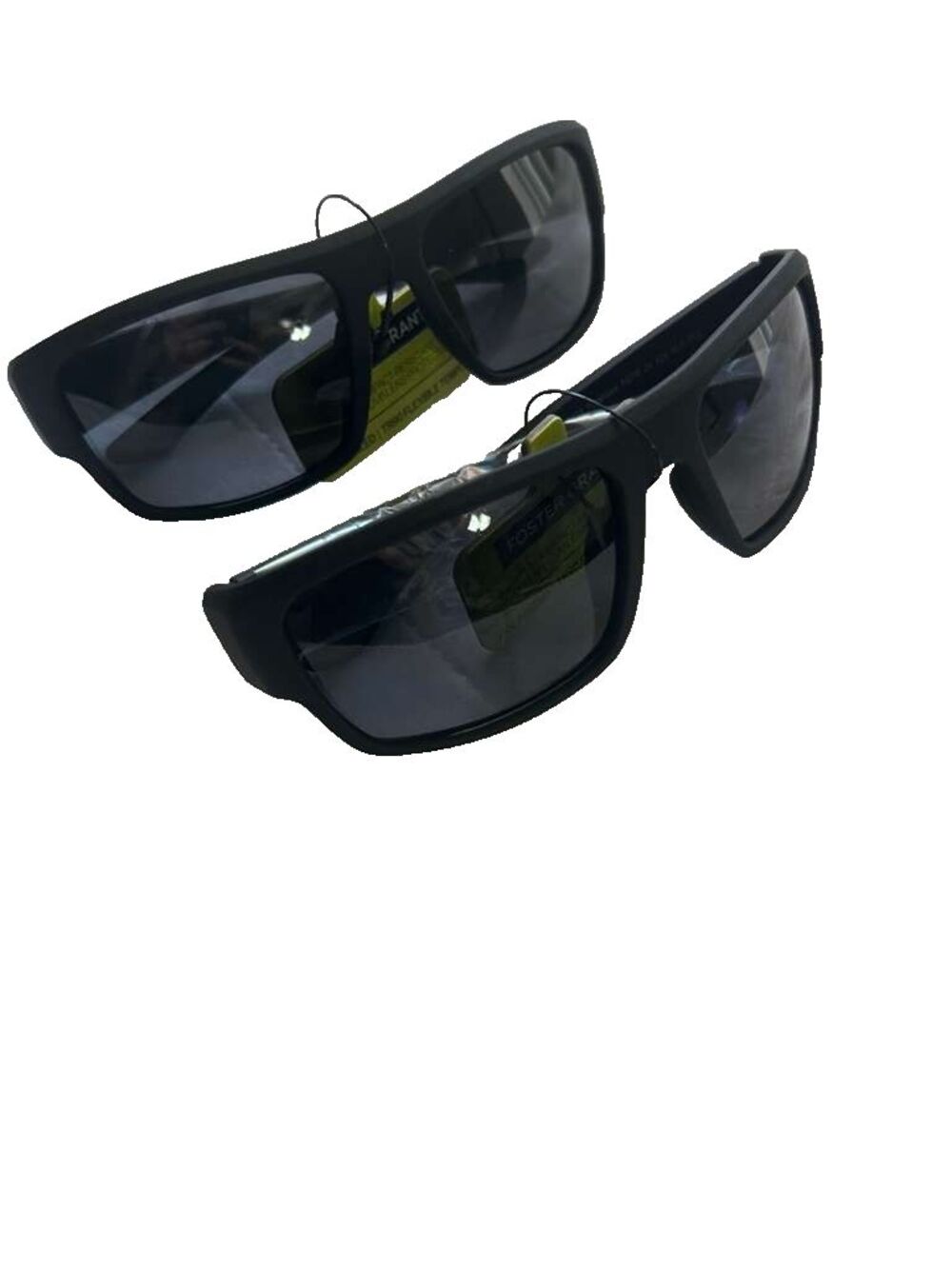 Foster Grant Square Sunglasses Black Fashion Outdoors New 2 Pack Bundle